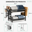 Escorredor de Louças 3 Andares em Aço Inox – Mais Organização para Sua Cozinha