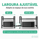 Suporte para Micro-ondas com Prateleira para Utensílios