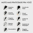 Kit de Utensílios de Cozinha em Silicone com Suporte – Completo e Multifuncional