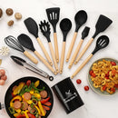 Kit de Utensílios de Cozinha em Silicone com Suporte – Completo e Multifuncional